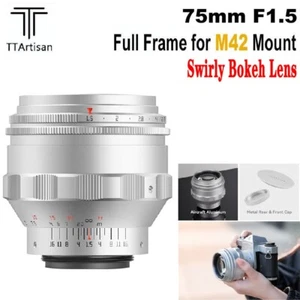 TTArtisan 75mm F1.5 Full Frame Swirly Bokeh All-metal Construction For M42 Mount - Picture 1 of 10