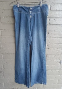 Pantalones de mezclilla vintage elásticos Lorise talla 9/10 para mujer sin bolsillos - Imagen 1 de 6