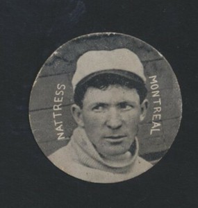 1909-1911 E254 Colgan's Chip Baseball Card BILLY NATTRESS Montreal Royals