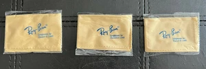 Three (3X) Surplus Genuine Classic Vintage Ray-Ban USA Lens Cleaning Cloths - Picture 1 of 2