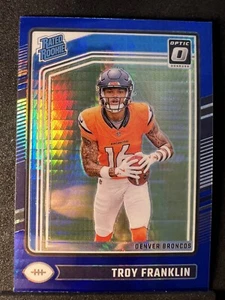 2024 Panini Donruss Optic Troy Franklin RC Rated Rookie Blue Hyper #294 - Picture 1 of 4