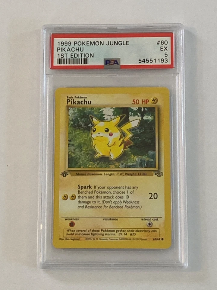 Pokemon 1999 Jungle 1st Edition - Pikachu 60/64 - PSA 5 Excellent! - Image 1 of 2
