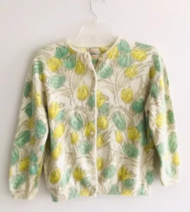 Suéter de Lana Angelon by Darlene Vintage para Mujer Talla 40 Pantalla a Mano Tejido Marrón - Imagen 1 de 30