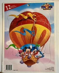 Disney Mickey's Stuff For Kids Tray Puzzles Hot Air Balloon Vintage - Picture 1 of 1