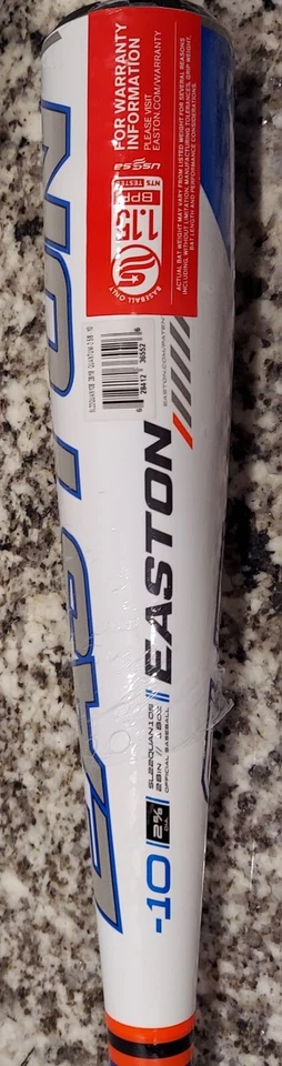 Easton Quantum Baseball Bat 30" 20oz USSSA -10 (SL22QUAN108) with plastic
