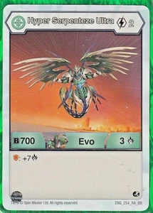 1 x Bakugan Battle Brawlers Hyper Serpenteze Ultra Evo Card - ENG 254 RA BB New - Picture 1 of 1