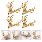  4 Pcs Elk Head Napkin Buckles Alloy Ring Christmas Rings Dinner Party Decorate
