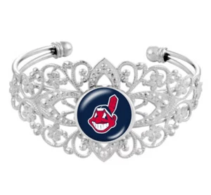 Baseball Bangle Bracelet, Baseball Filigree Silver Adjustable Cuff - Picture 1 of 3