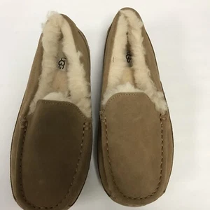 NEW KIDS SIZE 4 CHESTNUT UGG ASCOT SUEDE WOOL LINED SLIPPERS 1120886K - Picture 1 of 5