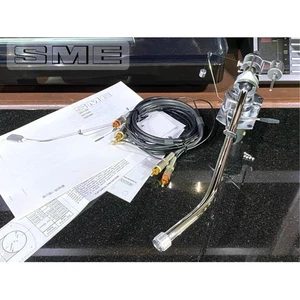 SME 3012-R Long Tonearm Turntable w/Weight Headshell RCA Cable Tested Japan - Picture 1 of 7