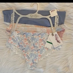 NEW Large Women JESSICA SIMPSON 3 Pairs Ultra Flirty Tanga Fit Panties NWT - Picture 1 of 11