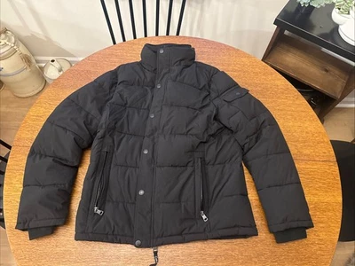 Chaqueta de Invierno Calvin Klein Negra Hombre Mediana Cm208326 Sin Capucha Foto 1 de 4