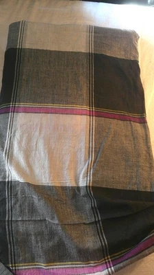 Plaid Fabric 4yd x 45in Pink Black Gray Yellow For Quilting/Patchwork - Image 1 of 4