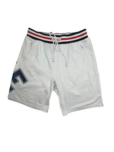 American Eagle Flex Sport Shorts Gr. M Logo Stretch Reißverschlusstaschen weiß - Bild 1 von 13