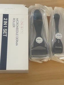 2 Microneedle Derma Rollers Collagen Anti Wrinkle Body Face Men Wom 1mm & .25mm - Picture 1 of 3