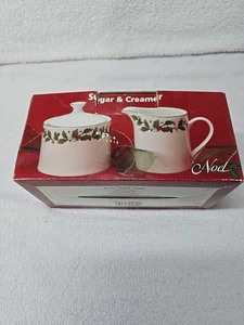 Neu im Karton CCA Zuckerdose mit Deckel & Milchkännchen Noel Set Weihnachten 1999 - Bild 1 von 5