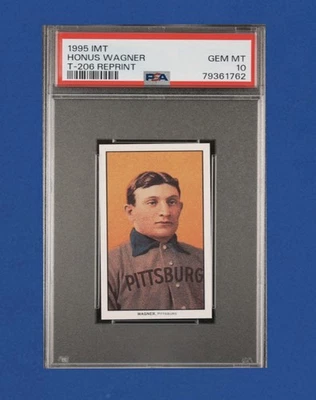 💎1909-T206⚾️Honus Wagner HOF Tarjeta Tabaco Reimpresión 1995 Retrato PSA -10 GEMAS! Foto 1 de 4