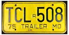 Missouri 1975 REPLACEMENT TRAILER License Plate TCL-508!