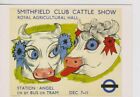 CATTLE - SMITHFIELD SHOW POSTER (1936 REPRODUCTION) COLOUR POSTCARD  