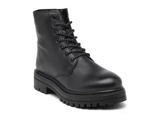 NEU - SKECHERS - Echtleder Kampfstiefel schwarz - Größe 9 - Bild 1 von 6