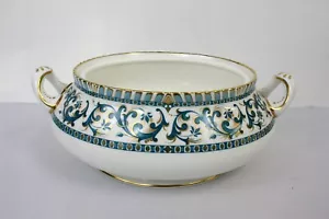 Cuenco de verduras turquesa Royal Crown Derby IMPERIA sin tapa - Imagen 1 de 3