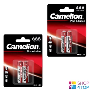 4 Camelion AAA Plus Alkaline Batteries LR03 MN2400 AM4 E92 1.5V 2BL EXP 2027 New - Picture 1 of 1