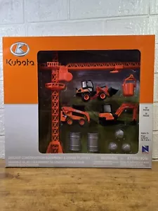 NewRay KUBOTA Diecast Construction Equipment & Crane Playset, Ages 3+/10 Pc, New - Picture 1 of 4