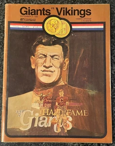 Sep 21, 1969 New York Giants Vs Minnesota Vikings Game Program Tarkenton 3 TD - Picture 1 of 1