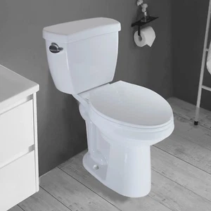 WinZo WZ5887  Left Flush Tall Two Piece Toilet 17.7 inch Comfort Elongated Bowl - Picture 1 of 5