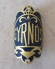 Vintage Head badge Bicycle CYRNOS France tube antique bike French