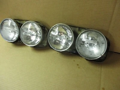 1971 1972 pontiac lemans headlights trim, backing plates - Image 1 of 4