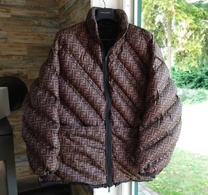 FENDI JACKET 48 oversize oversized down monogram ff l xl xxl 2xl reversible - Imagen 1 de 24
