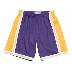 Los Angeles Lakers 1984 NBA Mitchell & Ness Authentic Swingman Shorts- Purple - Picture 1 of 3