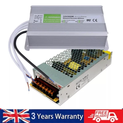 DC 12V Netzteil Trafo 240V LED Treiber PSU Wasserdicht/Nicht Wasserdicht - Bild 1 von 4