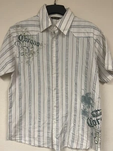 Corona Extra Men’s Button down Shirt - White/Blue Color - New  - Picture 1 of 10