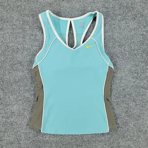 Camiseta sin mangas Nike para mujer pequeña azul ropa deportiva sin mangas sujetador forro elástico - Imagen 1 de 13