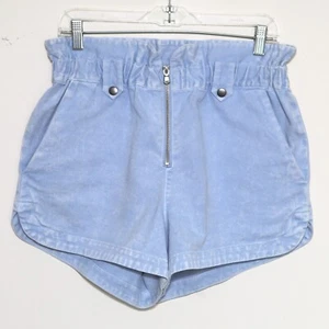$255 SEA New York Blue Maura Zip Front High Waist Denim Shorts Women's Sz 6 NEW - Picture 1 of 8