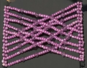 NEW STRETCH IRIDESCENT BEADED HAIR COMBS CREATE MANY UPDOS FREE USA SHIPPING - Picture 1 of 17