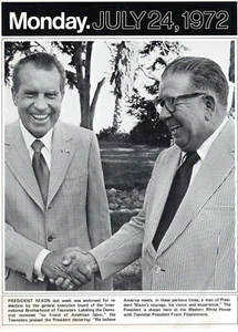POLITICS BROCHURE (1972/7/24) "MONDAY "NIXON/ /RNC Teamsters; Agnew Speech - Picture 1 of 8