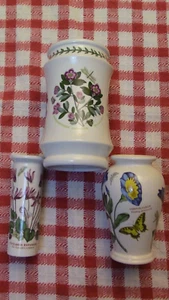 portmeirion botanic garden vase x 3 bindweed cyclamen rhododendron - Picture 1 of 7