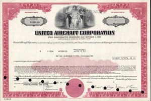UNITED AIRCRAFT CORP ( now Raytheon / RTX Corp Arlington Virginia ) USD 250.000 - Picture 1 of 1