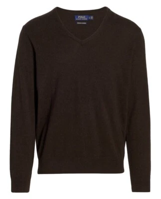 Nuevo con etiquetas Suéter Polo Ralph Lauren Cashmere Cuello en V en Chocolate Talla XXL. $298. Foto 1 de 3