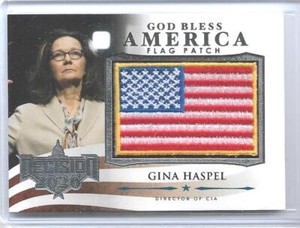 RARE 2020 DECISION ~ GINA HASPEL GOD BLESS AMERICA FLAG CARD GBA-22 CIA DIRECTOR