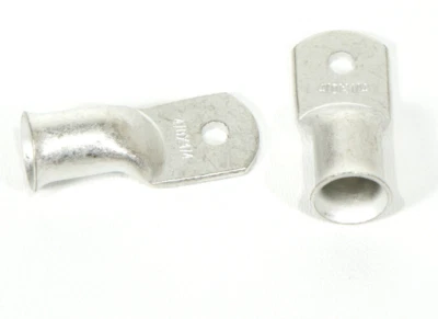 2x 4/0 Wire Tin Plated Copper Cable Crimp Solder Lug Terminal 1/4 Inch Stud Hole - Image 1 of 2