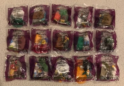 2001 Simpsons Spooky Light Ups Спрингфилд Хэллоуин Фигурка Burger King Игрушечный Набор - Изображение 1 из 2