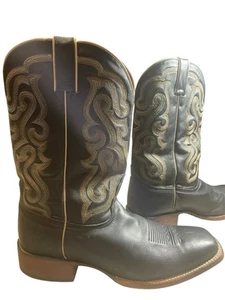 Stivali western uomo Nocona Black Legacy taglia 11,5 D punta quadrata 12932819 MD2703 - Foto 1 di 6