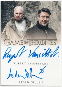 Juego de Tronos Serie Completa - Aidan Gillen / Rupert Vansittart - Doble Auto - Imagen 1 de 2