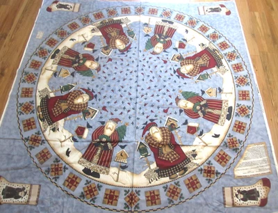 Panel de falda de árbol de Navidad retweet de Santa por Debbie Mumm, panel de medias de Navidad Foto 1 de 4