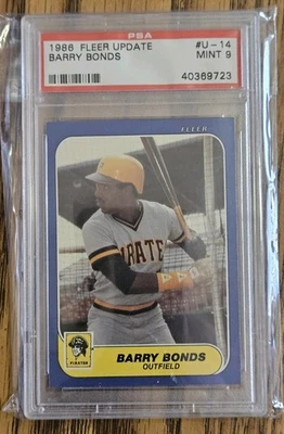 1986 Fleer Update Barry Bonds U-14 PSA 9 Perfeito Estado RC - Imagem 1 de 2