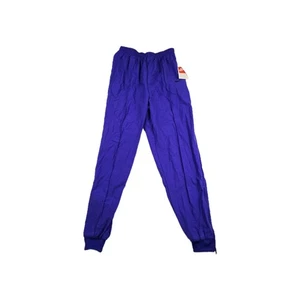 Vintage Nike 90s Men's Large Purple Track Pants Therma Ankle Zip Deadstock New - Picture 1 of 7